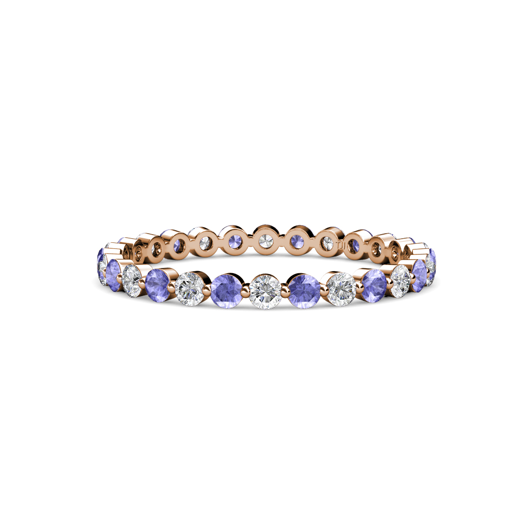 Valerie 0.78 ctw Tanzanite and Diamond (2.00 mm) Women Eternity Band 